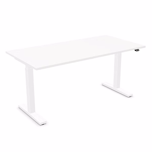 Íróasztal NOWYSTYL elektromosan állítható magasságú 1600x800 mm fehér T-lábas fehér