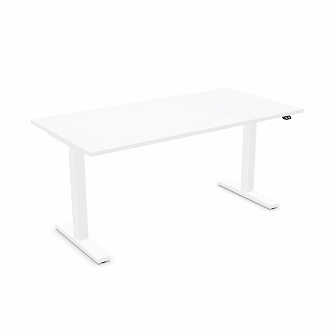 Íróasztal NOWYSTYL elektromosan állítható magasságú 1600x800 mm fehér T-lábas fehér