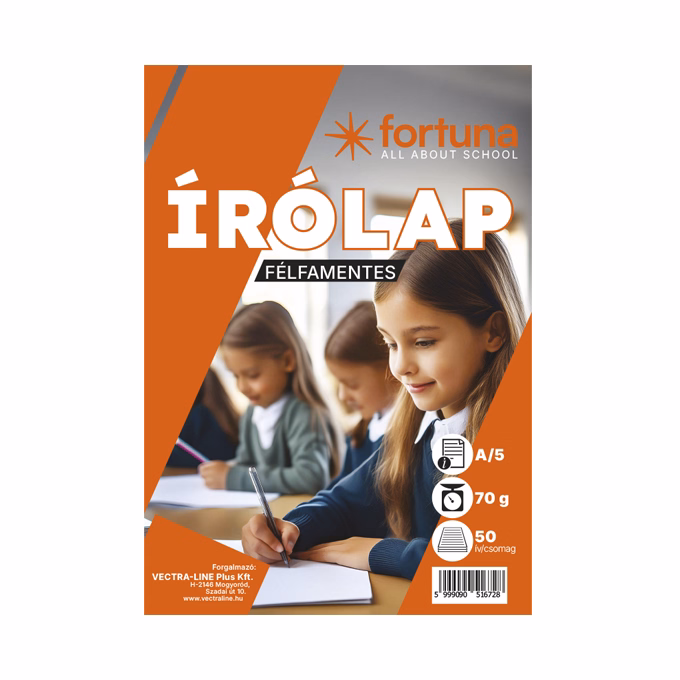 Írólap FORTUNA A/5 félfamentes 10-50 50 lapos