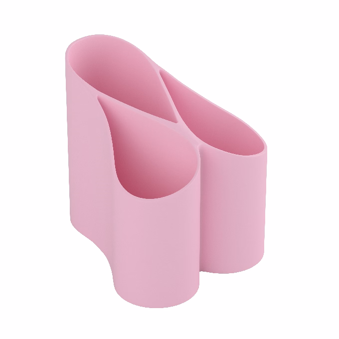 Írószertartó ICO Lux műanyag pasztell rózsaszín