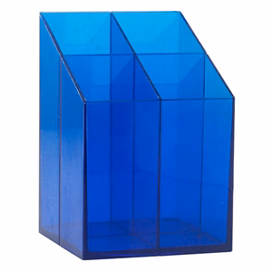 Írószertartó ICO transzparens kék