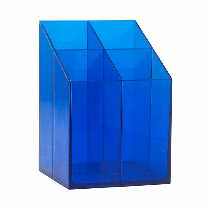 Írószertartó ICO transzparens kék