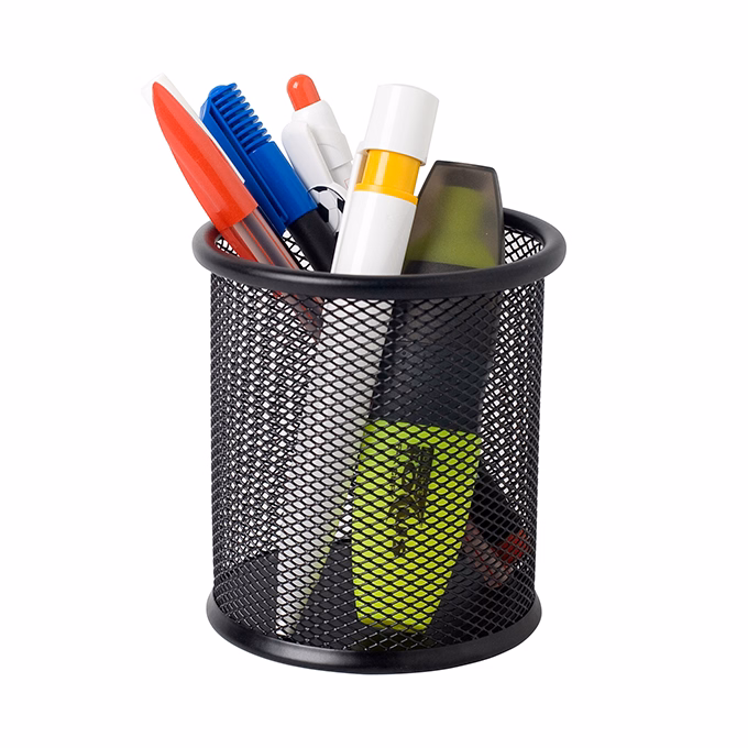 Írószertartó fémhálós fekete