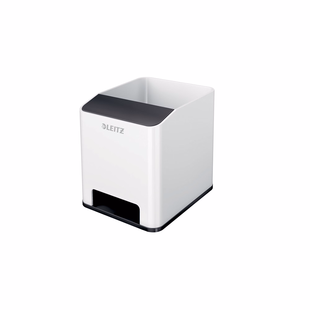 Írószertartó műanyag LEITZ Wow 2 rekeszes fehér/fekete