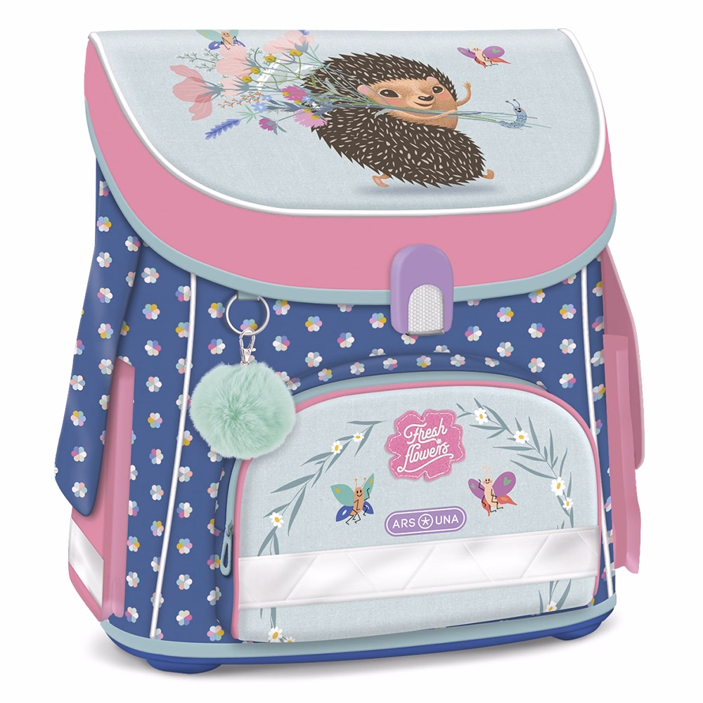 Iskolatáska ARS UNA kompakt easy ergonómikus mágneszáras Fresh Flowers