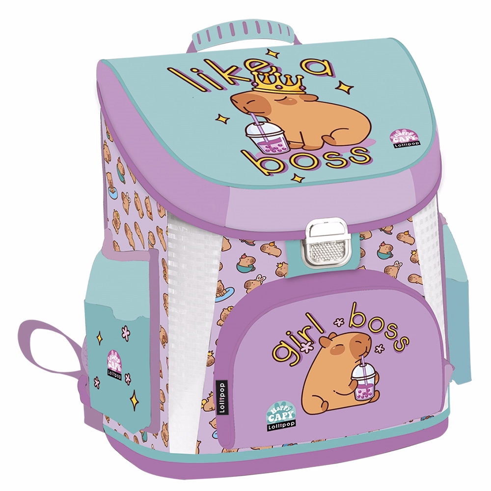 Iskolatáska LIZZYSULI Prémium 1-2. osztályos Lollipop Capybara