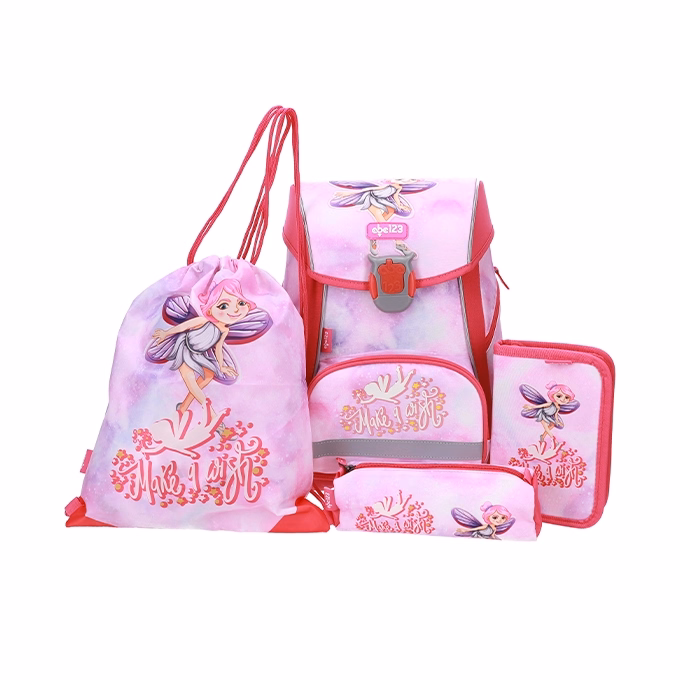 Iskolatáska szett ABC123 4 részes Tinker bell LED csattal