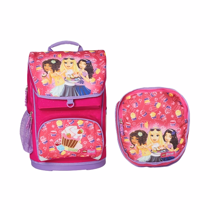 Iskolatáska szett LEGO Friends Cupcake 2 részes pink