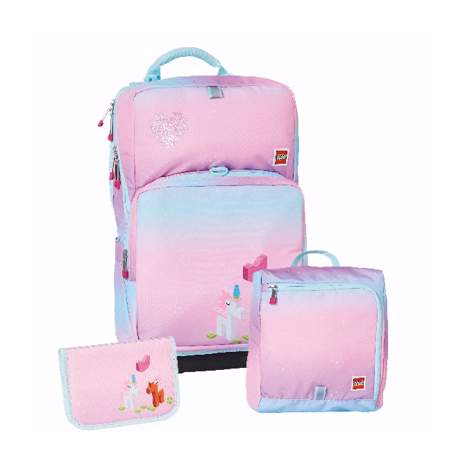 Iskolatáska szett LEGO Maxi Plus 3 részes Sparkle tornazsákkal és felszerelt tolltartóval