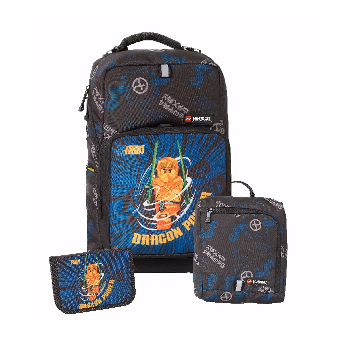 Iskolatáska szett LEGO Optimo 3 részes Ninjago Arin tornazsákkal és felszerelt tolltartóval