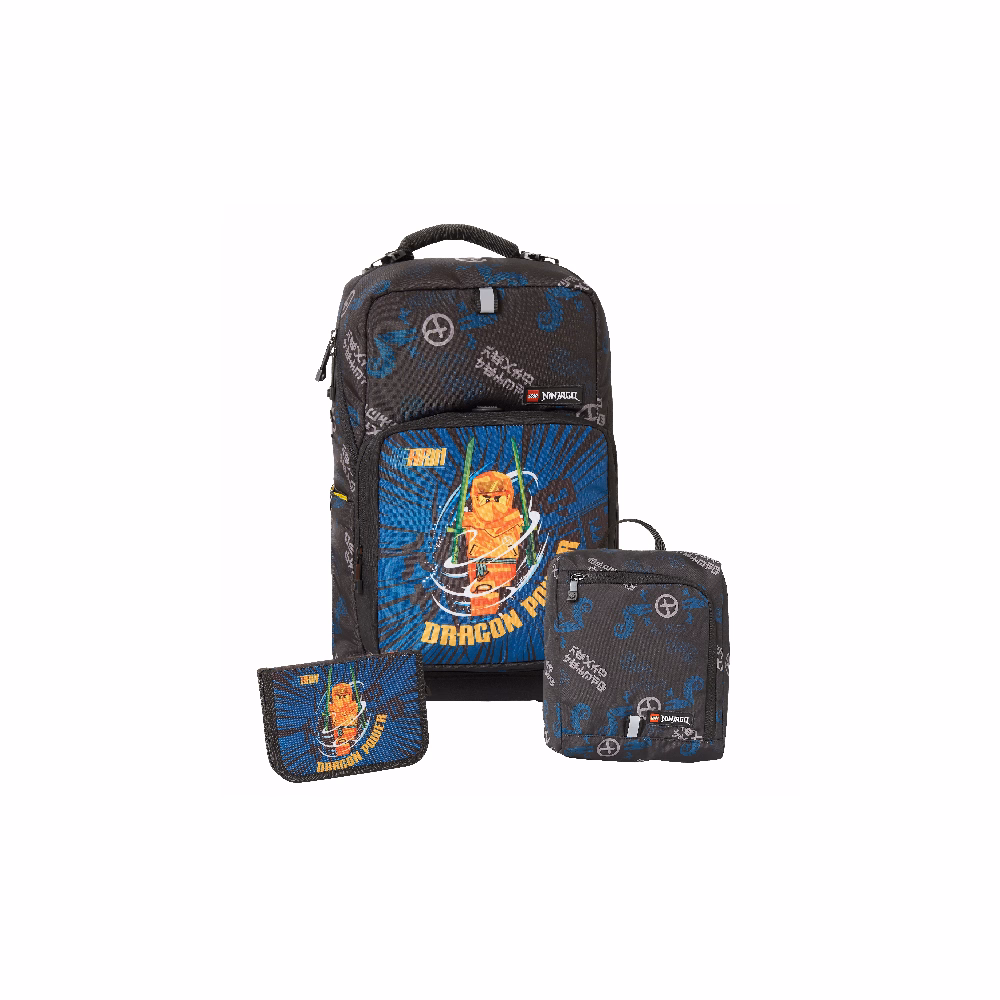 Iskolatáska szett LEGO Optimo 3 részes Ninjago Arin tornazsákkal és felszerelt tolltartóval