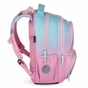 Iskolatáska szett OXY Next 3 részes Ombre pink tolltartóval és tornazsákkal