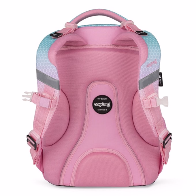 Iskolatáska szett OXY Next 3 részes Ombre pink tolltartóval és tornazsákkal