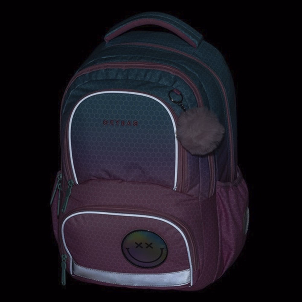 Iskolatáska szett OXY Next 3 részes Ombre pink tolltartóval és tornazsákkal