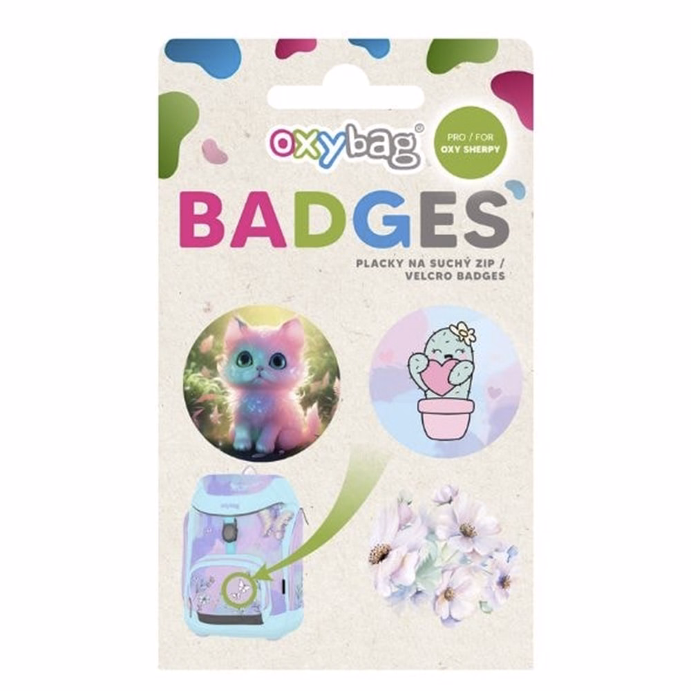 Iskolatáska szett OXY SHERPY 4 részes Colibri tolltartóval, tornazsákkal és cserélhető matricával