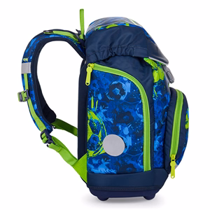 Iskolatáska szett OXY SHERPY 4 részes Football tolltartóval, tornazsákkal és cserélhető matricával