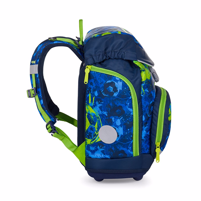 Iskolatáska szett OXY SHERPY 4 részes Football tolltartóval, tornazsákkal és cserélhető matricával