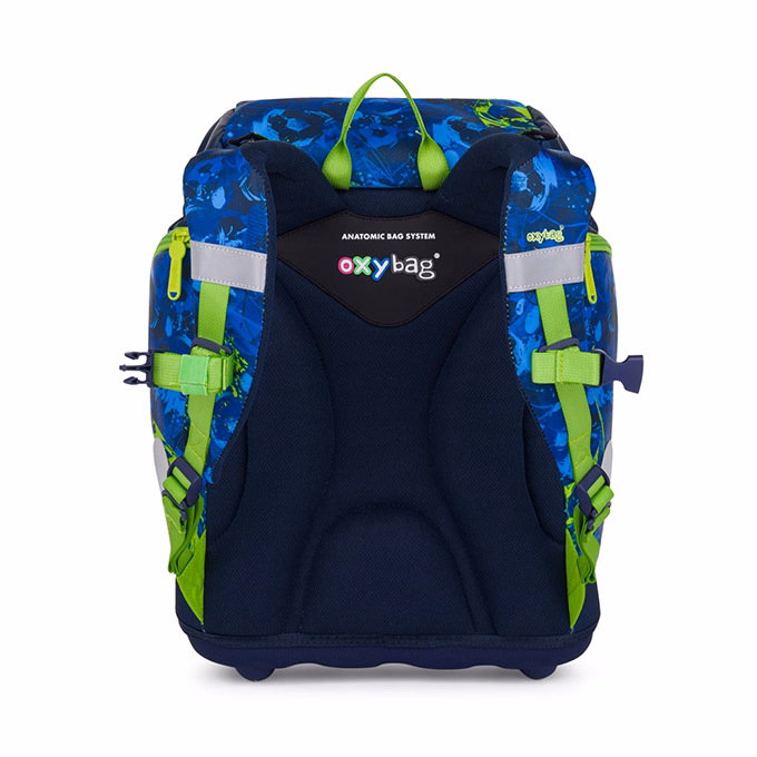 Iskolatáska szett OXY SHERPY 4 részes Football tolltartóval, tornazsákkal és cserélhető matricával