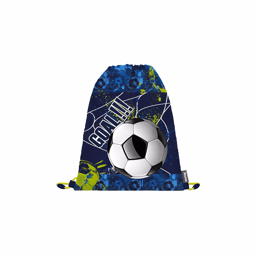 Iskolatáska szett OXY SHERPY 4 részes Football tolltartóval, tornazsákkal és cserélhető matricával