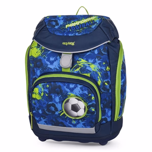 Iskolatáska szett OXY SHERPY 4 részes Football tolltartóval, tornazsákkal és cserélhető matricával