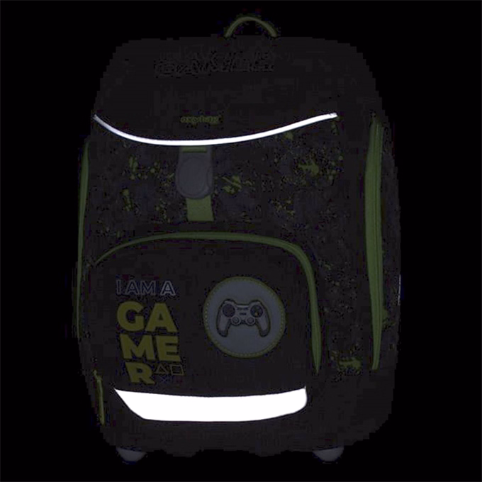 Iskolatáska szett OXY SHERPY 4 részes Gamer tolltartóval, tornazsákkal és cserélhető matricával