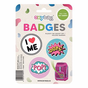 Iskolatáska szett OXY SHERPY 4 részes Pink tolltartóval, tornazsákkal és cserélhető matricával