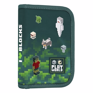 Iskolatáska szett OXY SHERPY 4 részes Playworld tolltartóval, tornazsákkal és cserélhető matricával