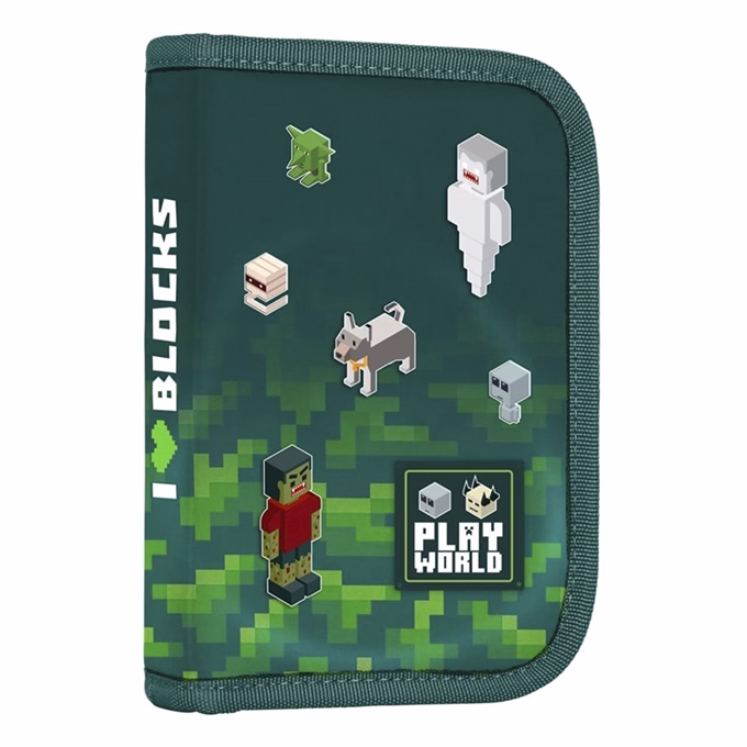 Iskolatáska szett OXY SHERPY 4 részes Playworld tolltartóval, tornazsákkal és cserélhető matricával