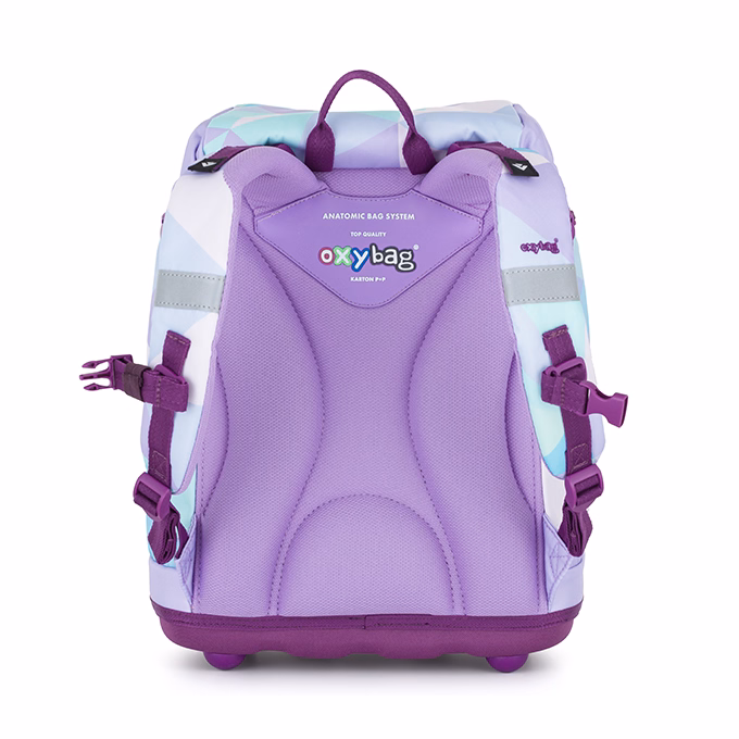 Iskolatáska szett OXY SHERPY 4 részes Unicorn tolltartóval, tornazsákkal és cserélhető matricával /2025