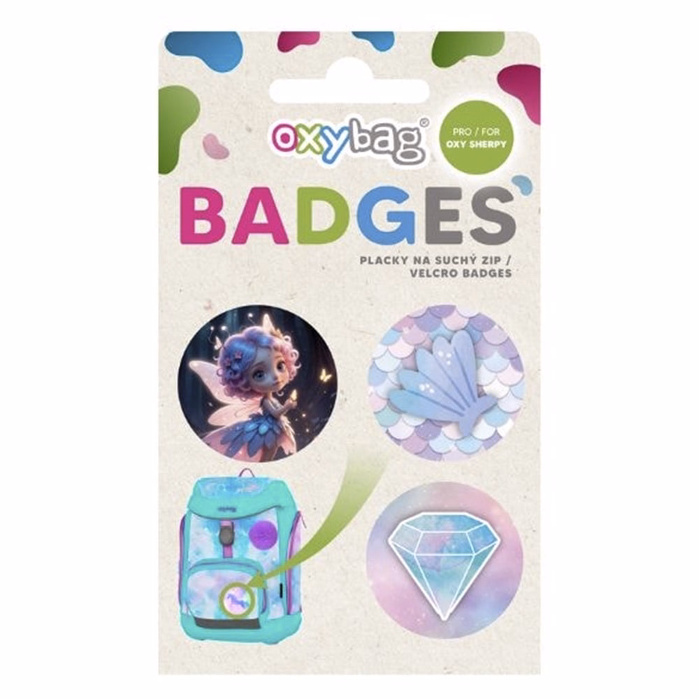 Iskolatáska szett OXY SHERPY 4 részes Unicorn tolltartóval, tornazsákkal és cserélhető matricával