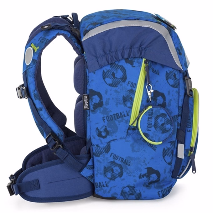 Iskolatáska szett OXY Sky 4 részes Football tolltartóval, tornazsákkal és cserélhető matricával