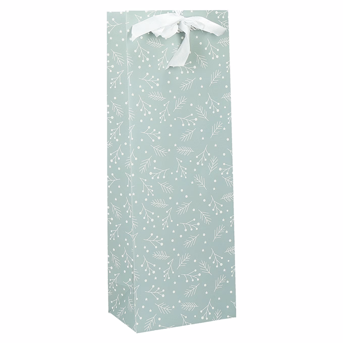 Italtasak CREATIVE Deluxe Plus  13x36x9 cm fagyöngy matt világoszöld sodort füles masnival