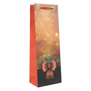Karácsonyi italtasak CREATIVE Special 13x36x9 cm karácsonyi fényes szalagfüles