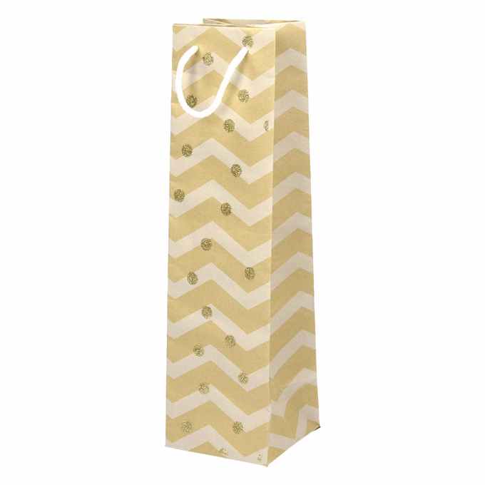 Karácsonyi italtasak Eco Special Plus 14x36x10 cm barna glitteres arany zsinórfüles