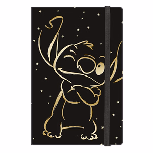 Jegyzetfüzet vonalas COOLPACK Stitch Gold 3. A/5 80 lapos gumis