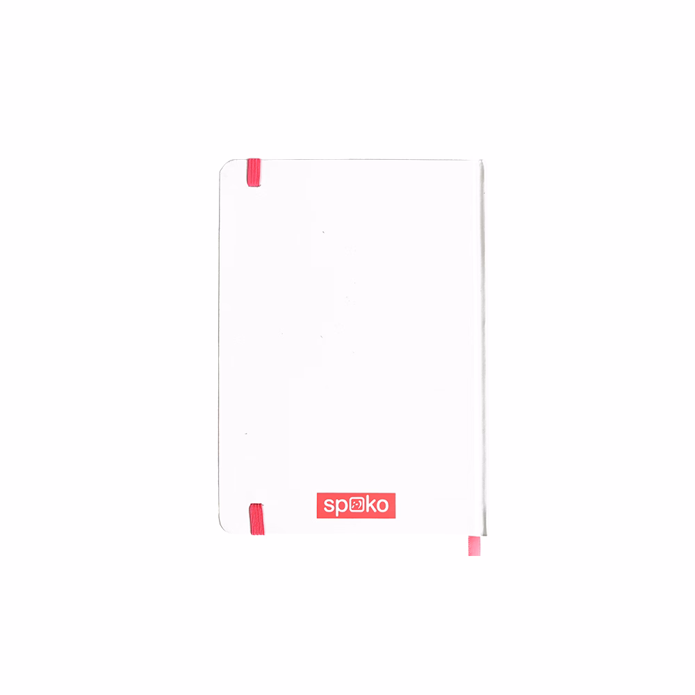 Jegyzetfüzet vonalas SPOKO A/5 96 lapos gumis keményfedeles nagy szív