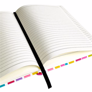 Jegyzetfüzet vonalas SPOKO A/5 96 lapos gumis keményfedeles rózsaszín ecset