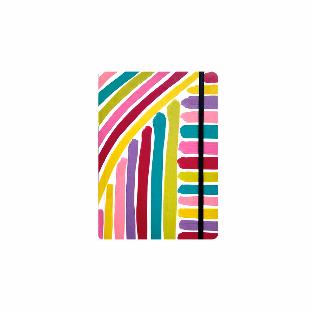 Jegyzetfüzet vonalas SPOKO A/5 96 lapos gumis keményfedeles rózsaszín ecset