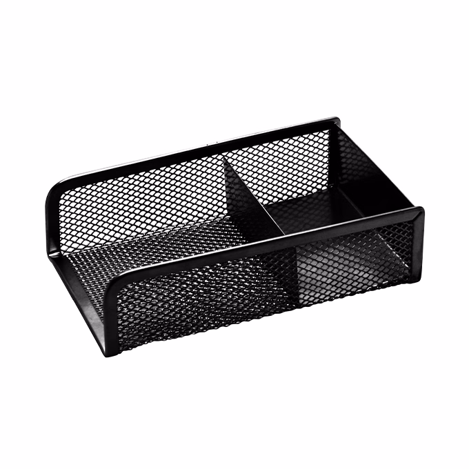 Jegyzettömb+kapocs tartó fémhálós fekete