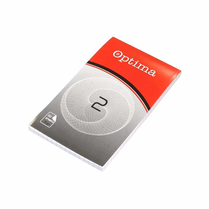 Jegyzettömb kockás OPTIMA 65x115mm 50 lapos