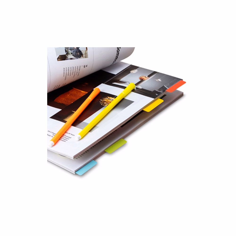 Jelölőcímke DJOIS öntapadós műanyag 12x40 mm vegyes színek 48 darabos