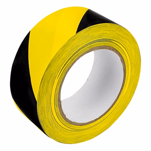 Jelzőszalag GRAND 48mm x 50m öntapadós sárga-fekete