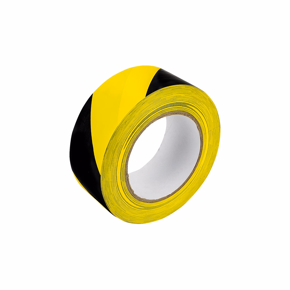 Jelzőszalag GRAND 48mm x 50m öntapadós sárga-fekete