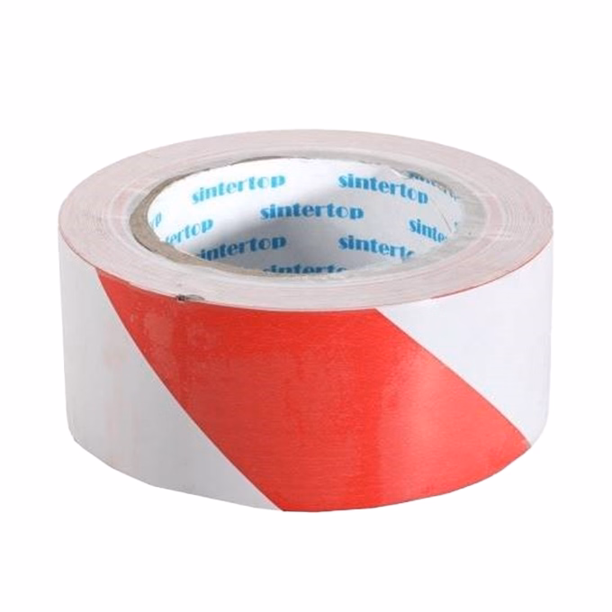 Jelzőszalag SINTERTOP 50 mm x 33 m öntapadós piros-fehér