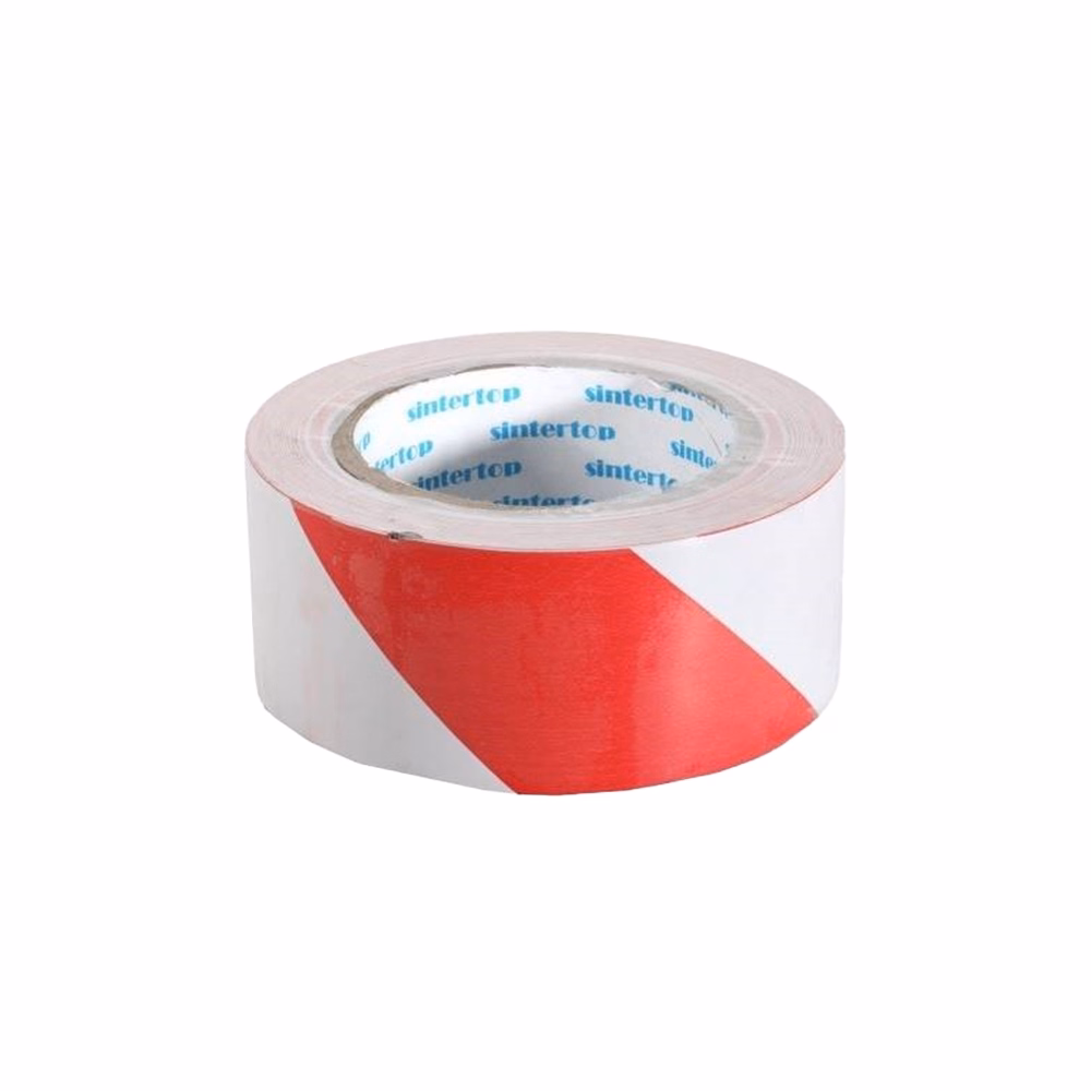 Jelzőszalag SINTERTOP 50 mm x 33 m öntapadós piros-fehér