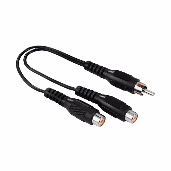 Kábel elosztó HAMA 1RCA/2RCA fekete