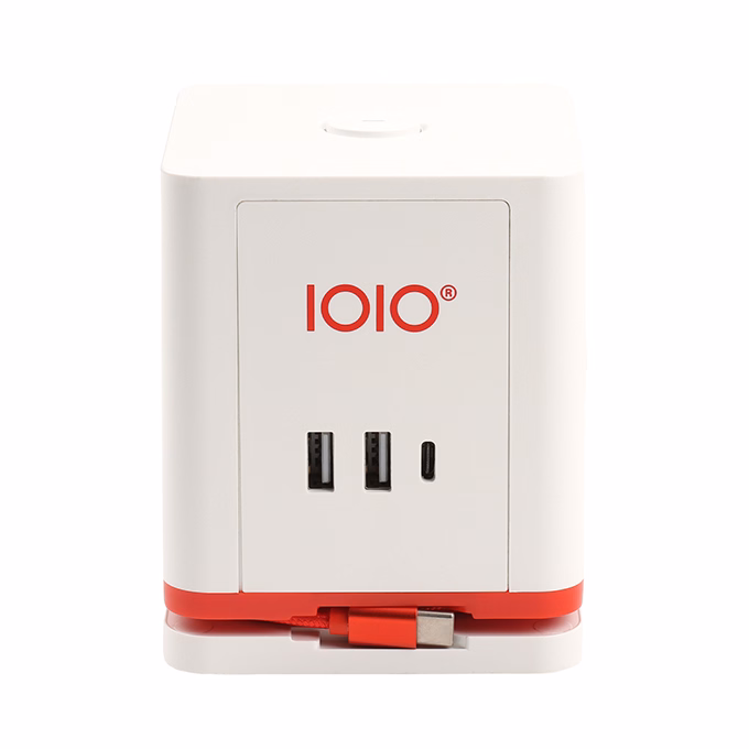 Kábel hosszabbító IOIO 3 aljzat 1,5m, 2xUSB-A, 1xUSB-C fehér