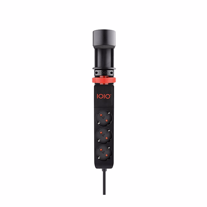 Kábel hosszabbító IOIO asztalhoz rögzíthető 3 aljzat 1,5m, 2xUSB-A, 1xUSB-C fekete