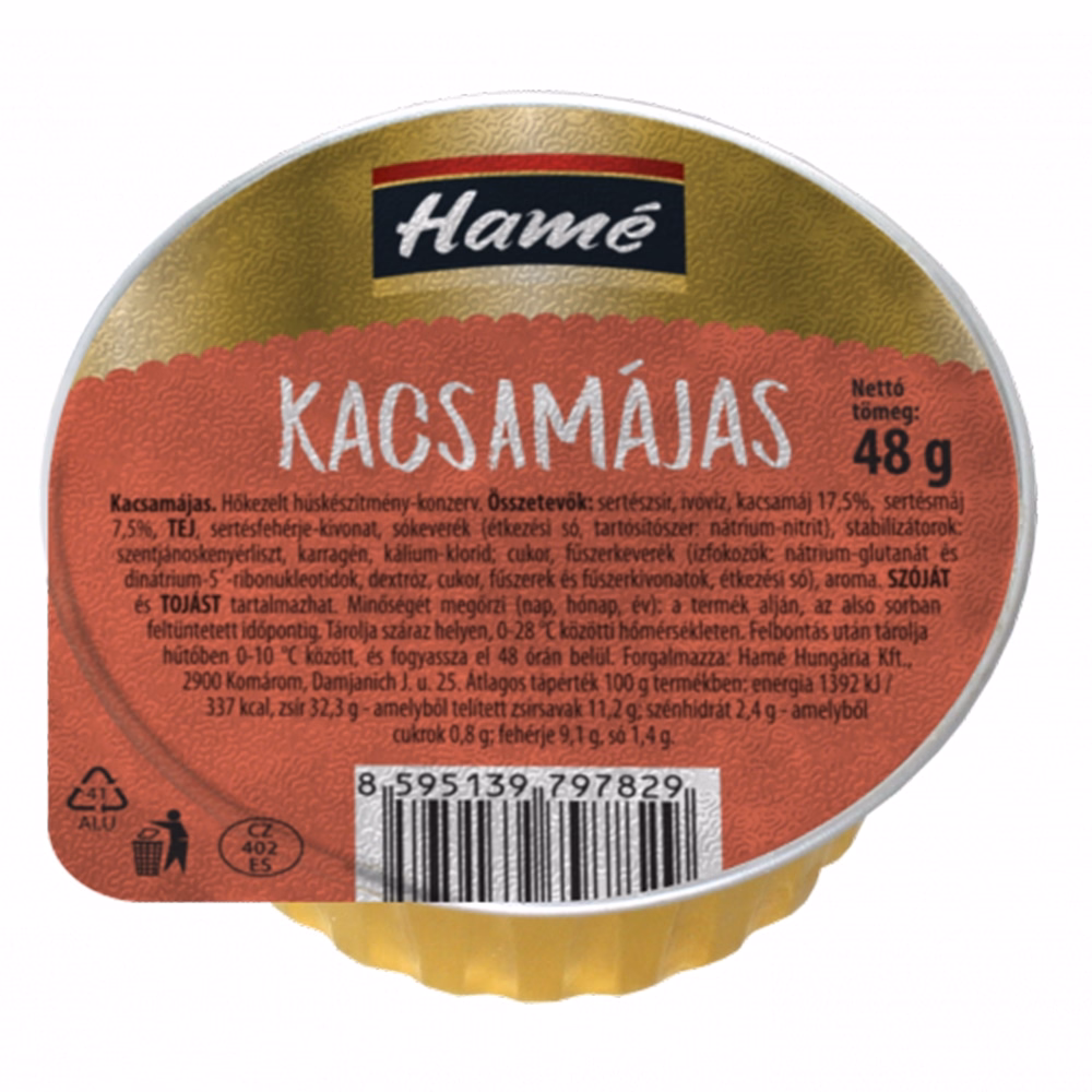 Kacsamáj pástétom HAMÉ 48 g