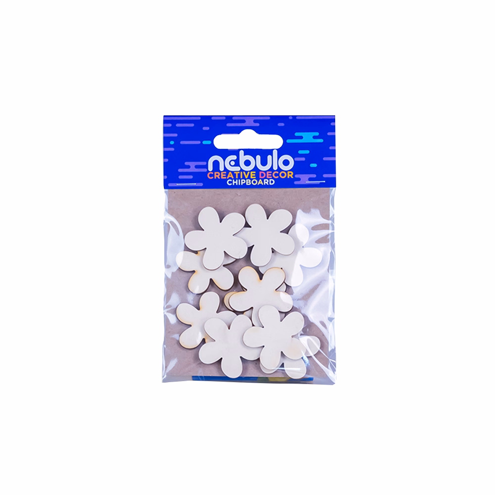 Karton dekoráció NEBULO mini virágok 10 darabos